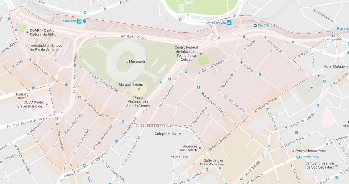 Zemljevid bairro Maracanã