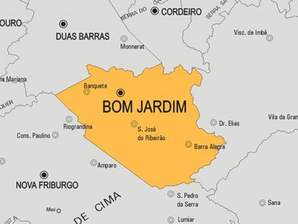 Zemljevid Bom Jardim občina