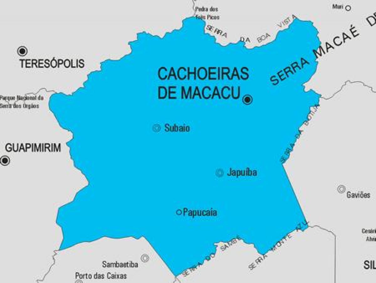 Zemljevid Cachoeiras de Macacu občina