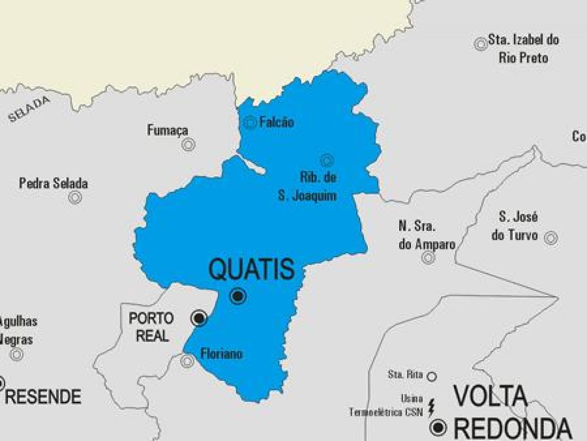 Zemljevid Quatis občina