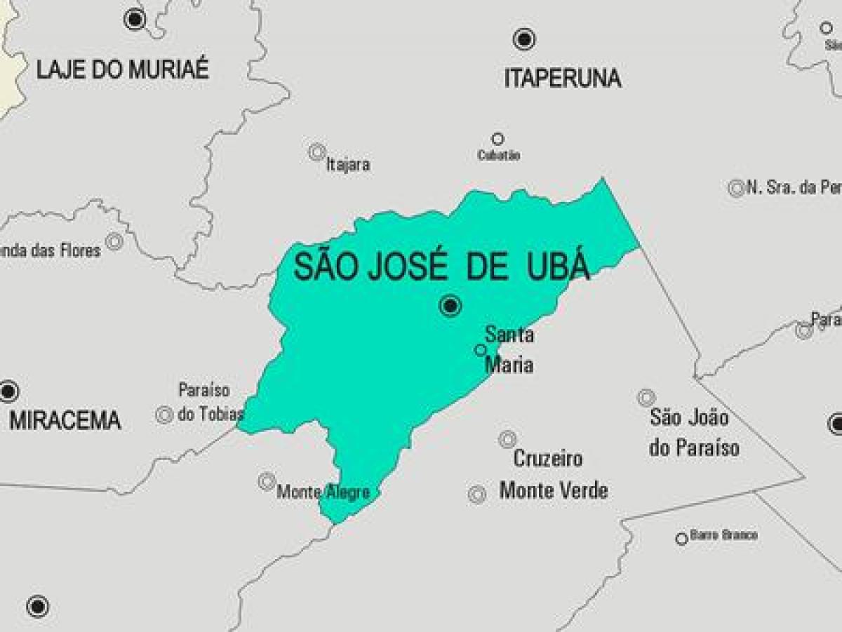Zemljevid São José de Ubá občina