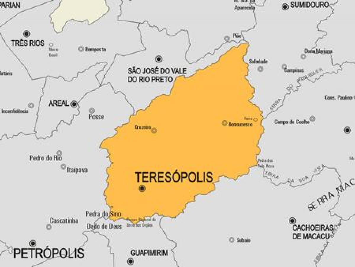 Zemljevid Teresópolis občina
