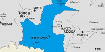 Zemljevid Barra Mansa občina