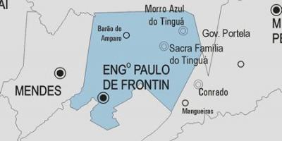 Zemljevid Engenheiro Paulo de Frontin občina