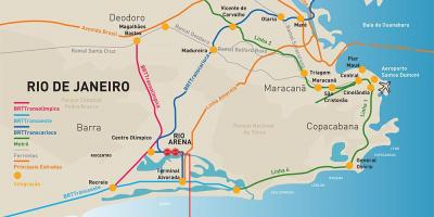 Zemljevid Rio Arena lokacija