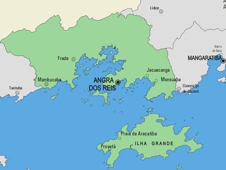 Zemljevid Angra dos Reis občina