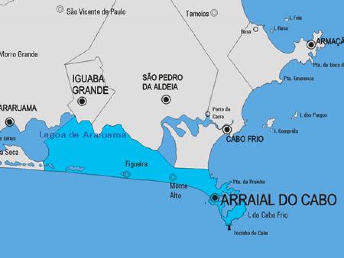 Zemljevid Arraial ne Cabo občina