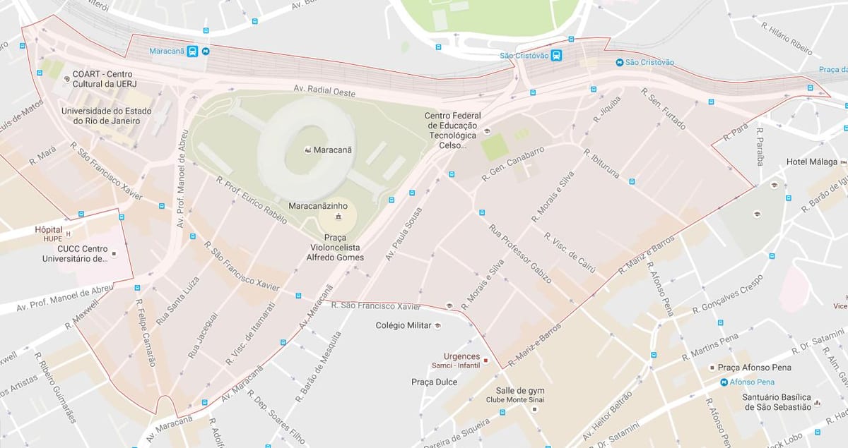 Zemljevid bairro Maracanã
