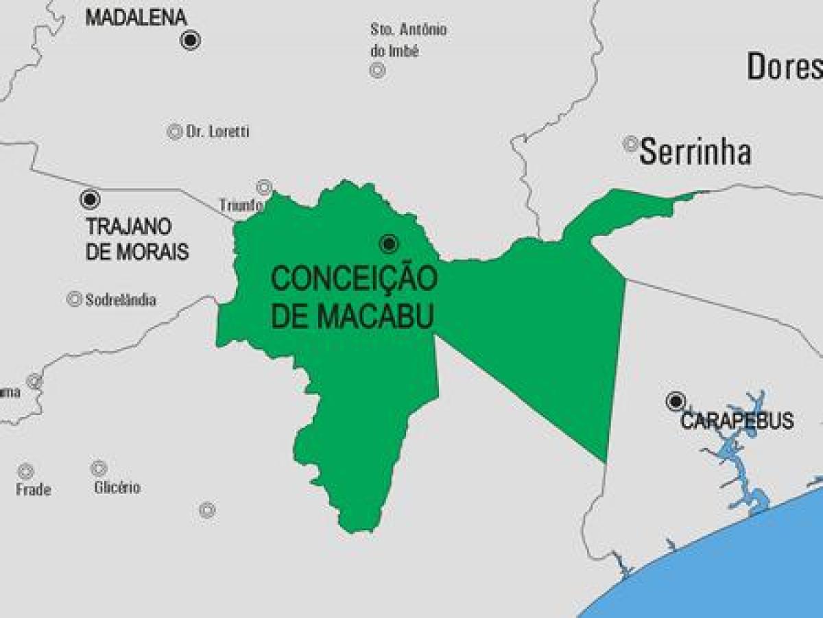 Zemljevid Conceição de Macabu občina