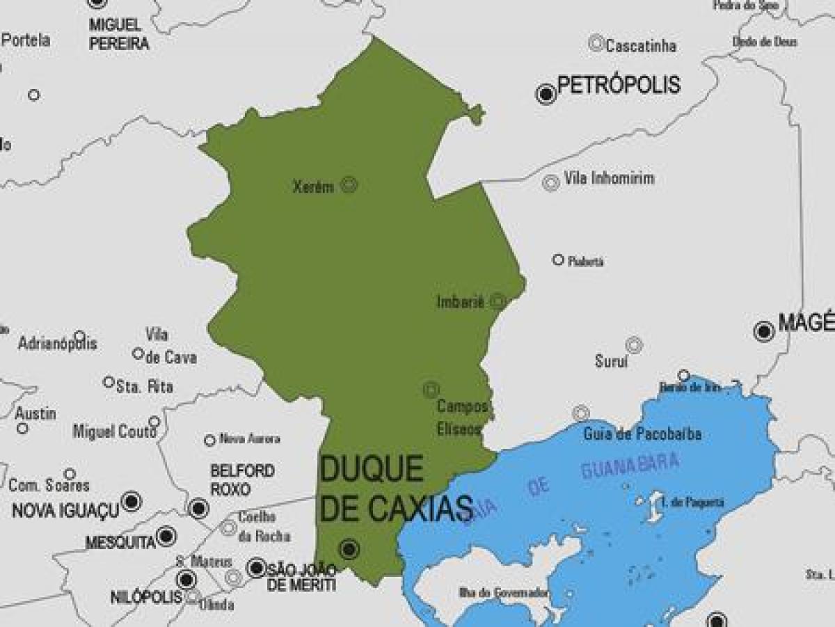 Zemljevid Duque de Caxias občina