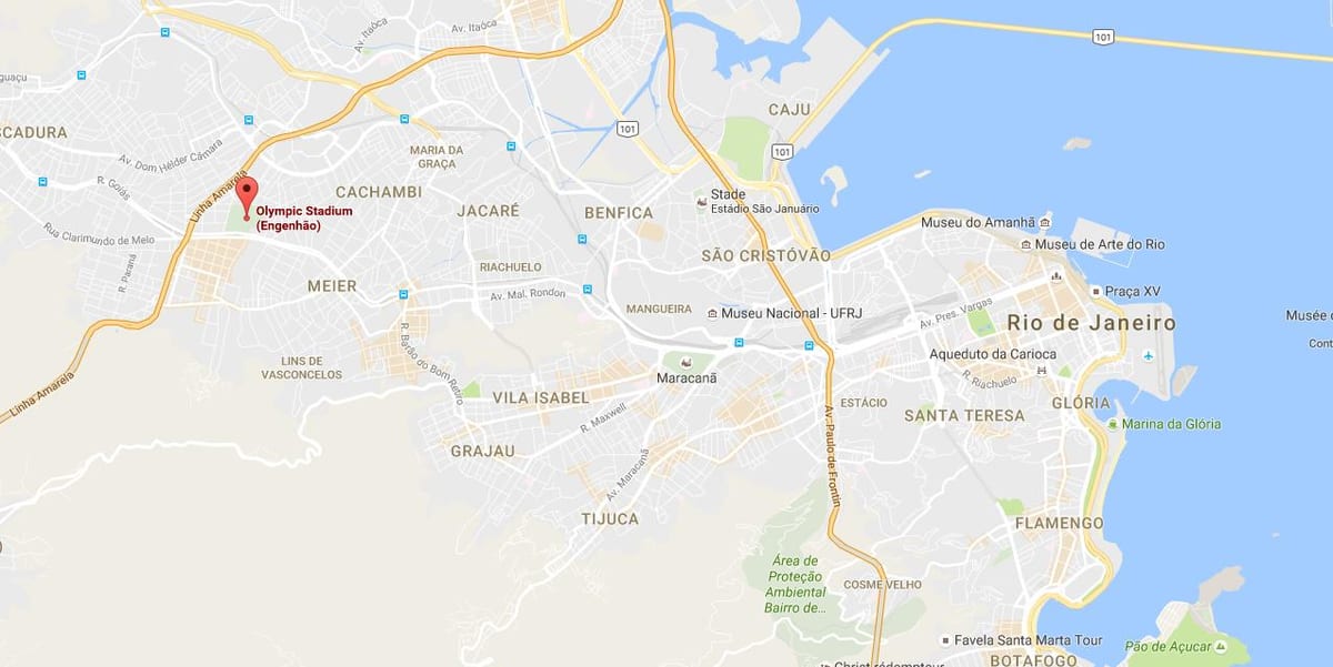 Zemljevid Engenhão