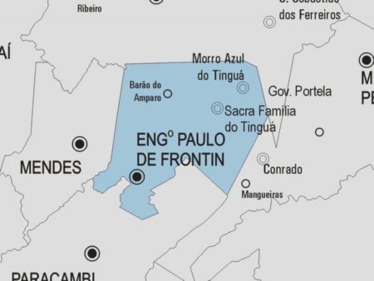 Zemljevid Engenheiro Paulo de Frontin občina