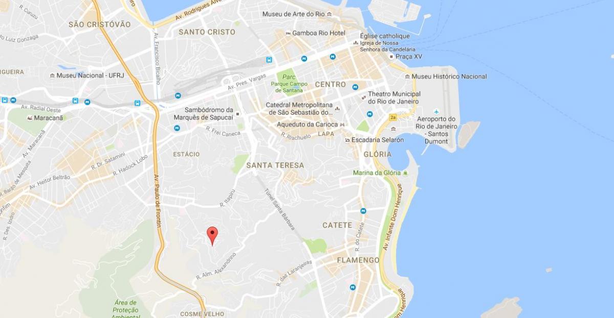 Zemljevid favela Mangueira