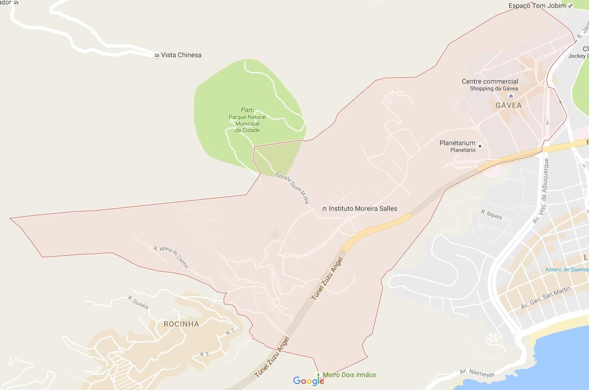 Zemljevid Gávea