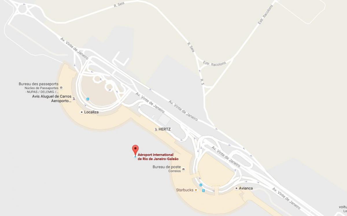 Zemljevid Galeão letališče