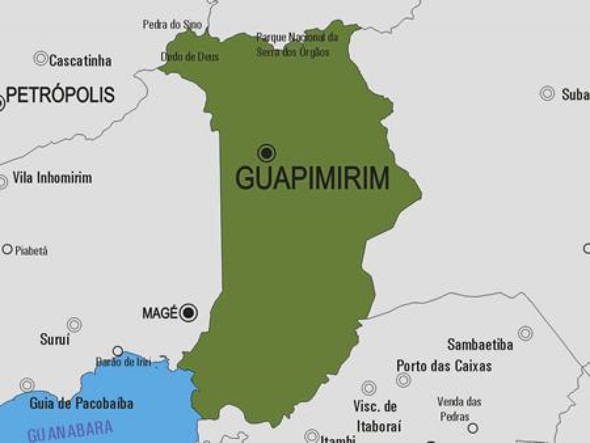 Zemljevid Guapimirim občina