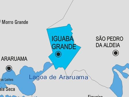Zemljevid Iguaba Grande občina