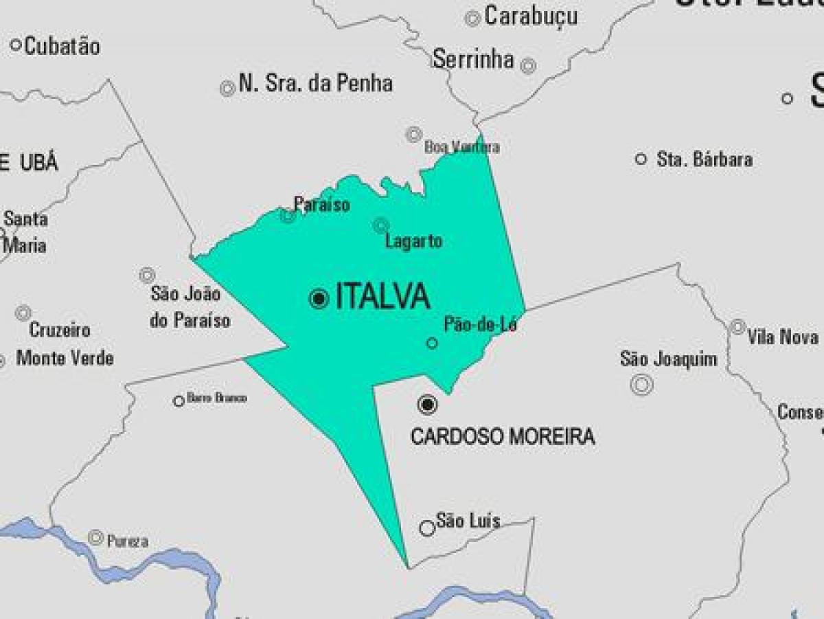 Zemljevid Italva občina