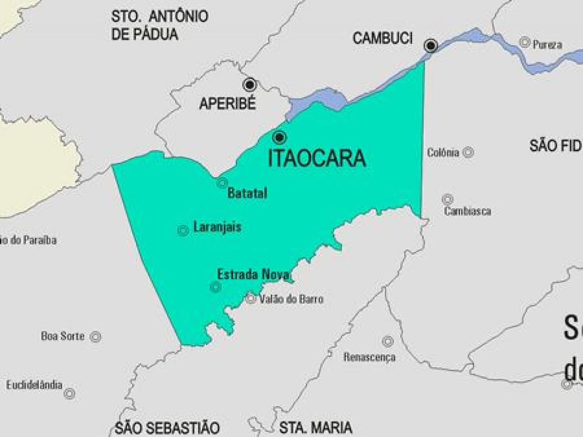 Zemljevid Itaocara občina