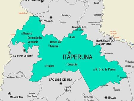 Zemljevid Itaperuna občina