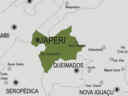 Zemljevid Japeri občina