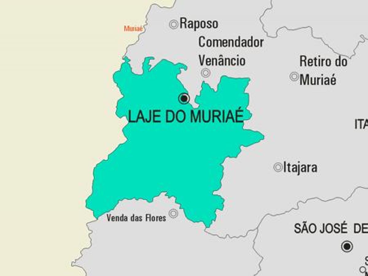 Zemljevid Laje ne Muriaé občina