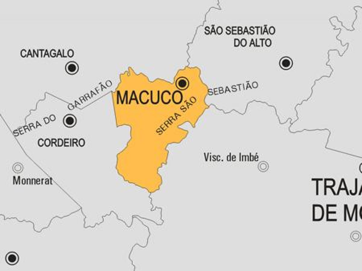 Zemljevid Macuco občina