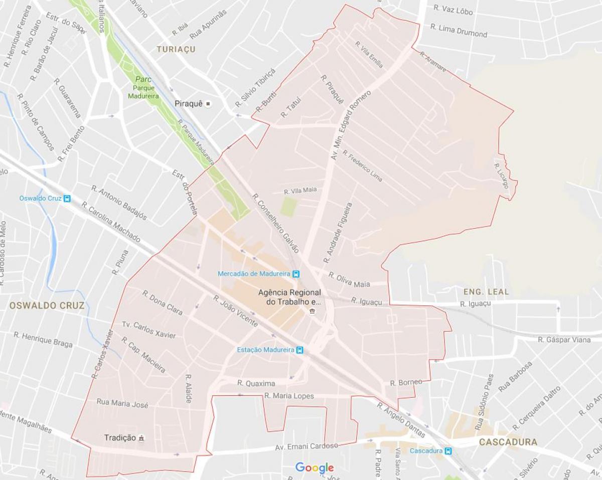 Zemljevid Madureira