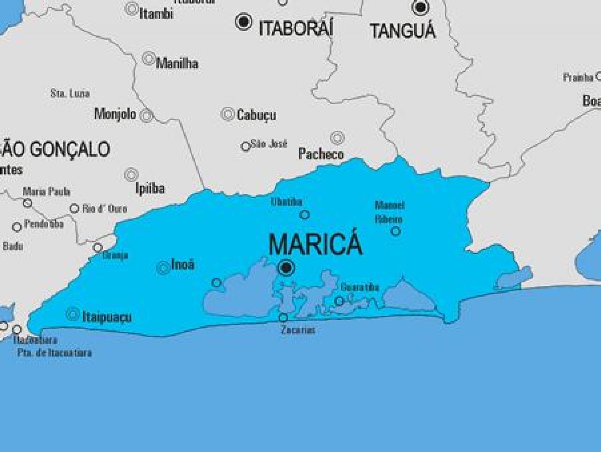 Zemljevid Maricá občina