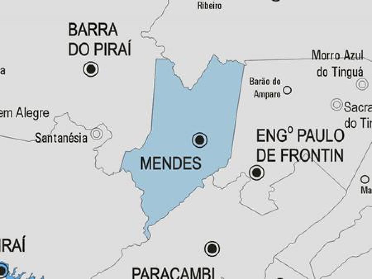 Zemljevid Mendes občina