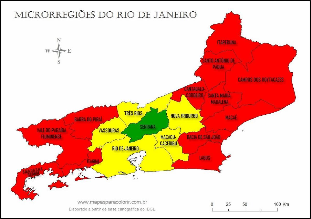 Zemljevid mikro-regije Rio de Janeiru