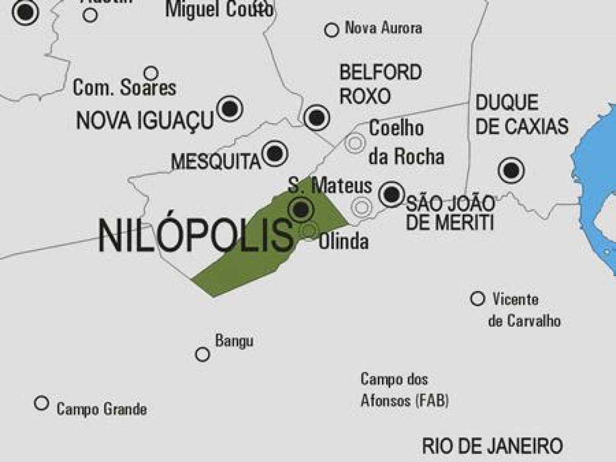 Zemljevid Nilópolis občina