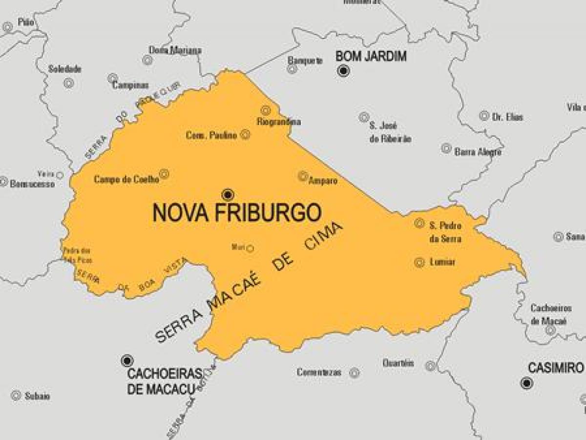 Zemljevid Nova Friburgo občina