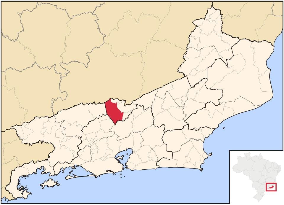 Zemljevid Paraíba do Sul