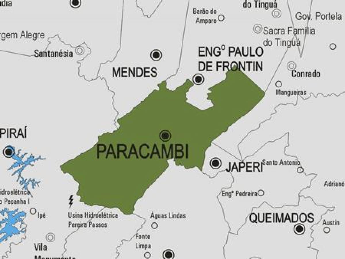 Zemljevid Paracambi občina