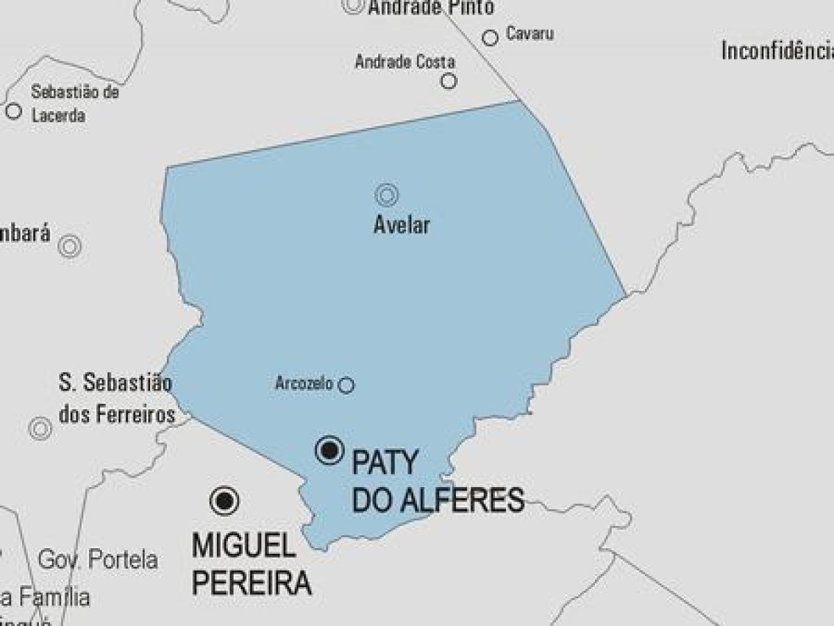 Zemljevid Paty ne Alferes občina
