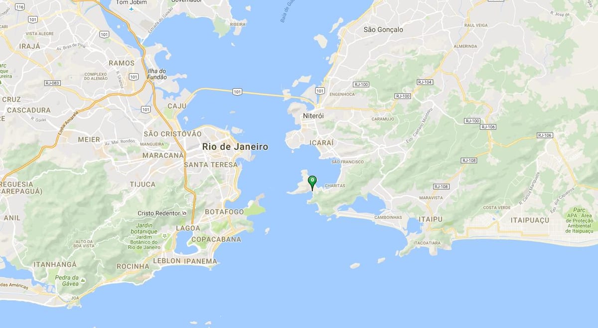 Zemljevid plaži Forte Rio Branco