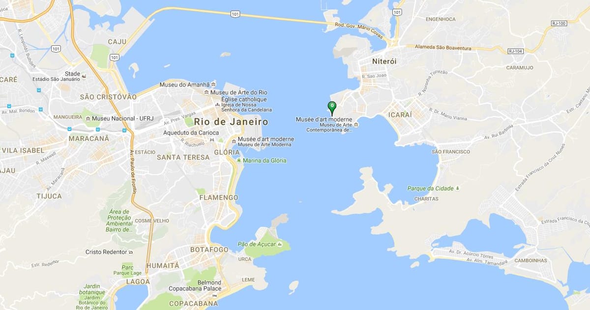 Zemljevid plaži Gragoatá