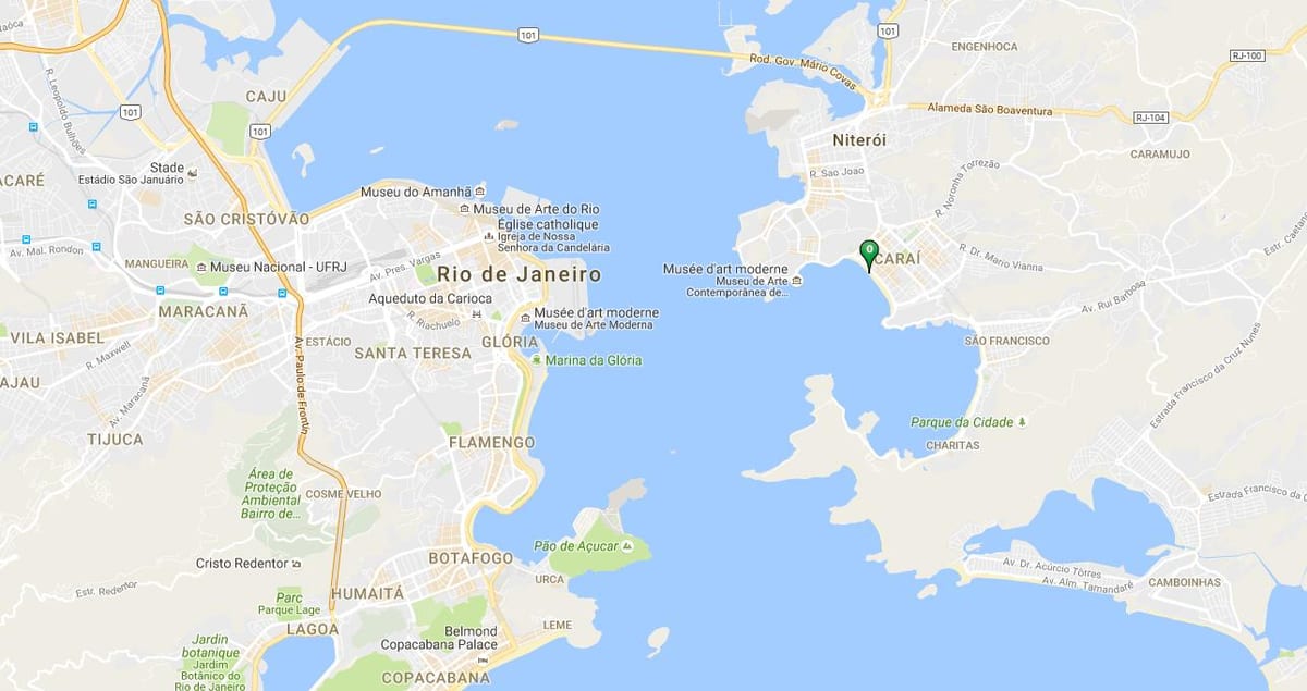 Zemljevid plaži Icaraí