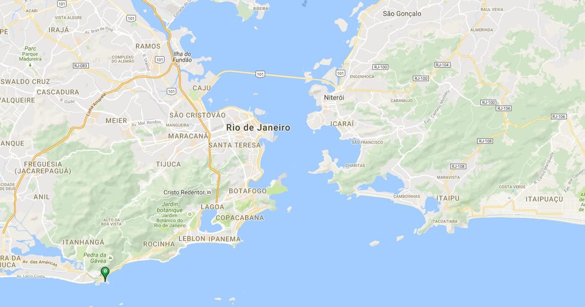 Zemljevid plaži Joatinga