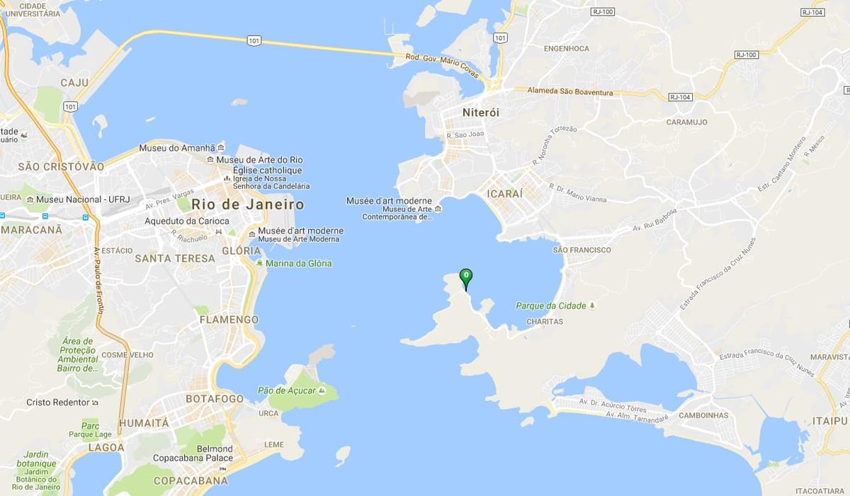 Zemljevid plaži Jurujuba