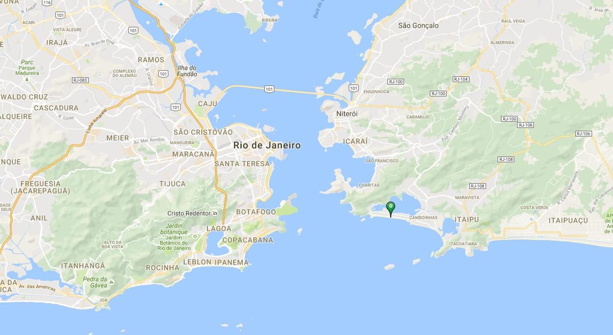 Zemljevid plaži Piratininga