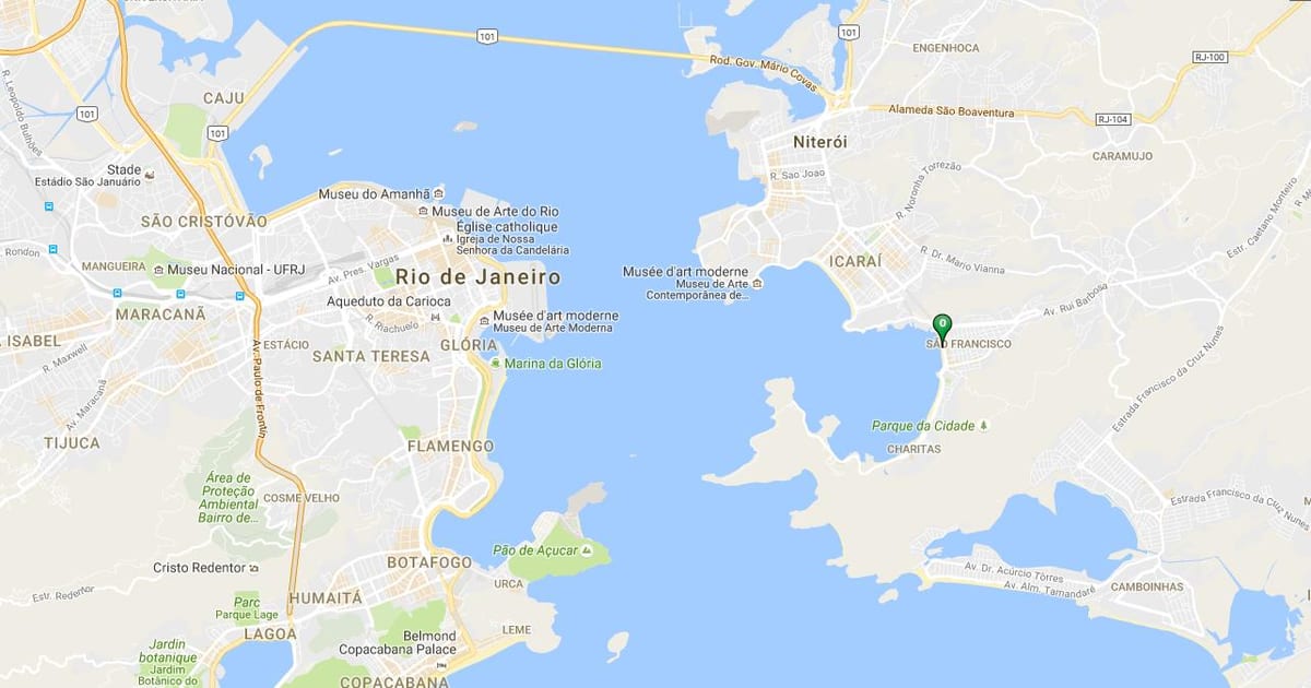 Zemljevid plaži Sao Francisco