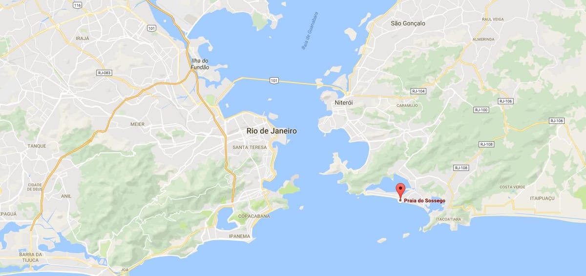 Zemljevid plaži Sossego