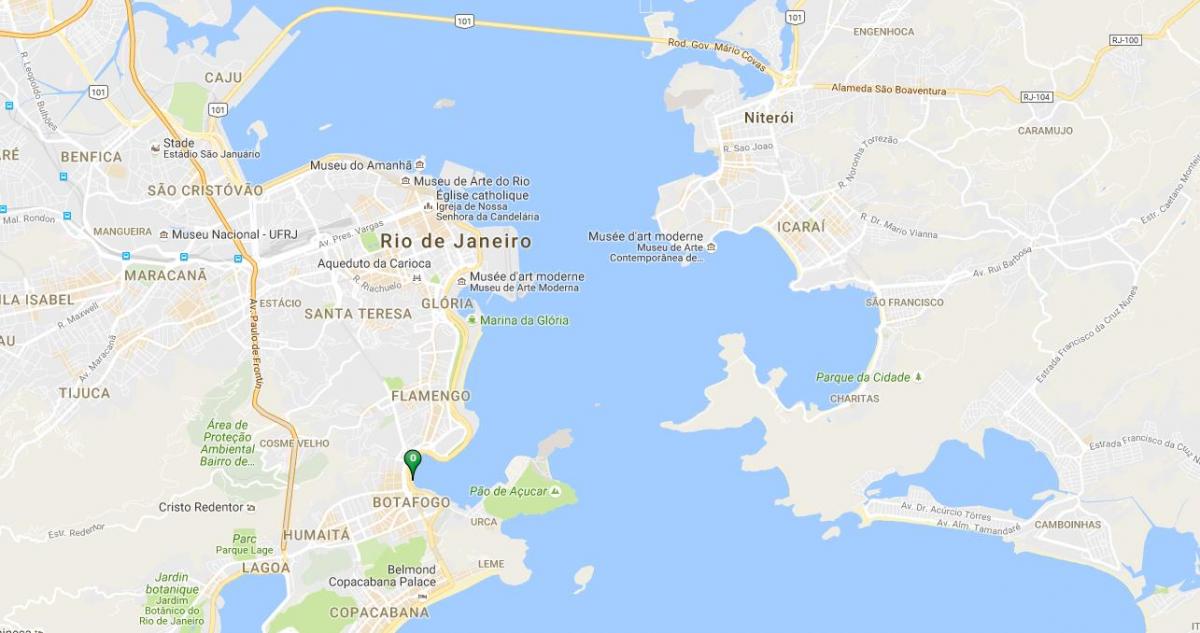 Zemljevid plaži Botafogo