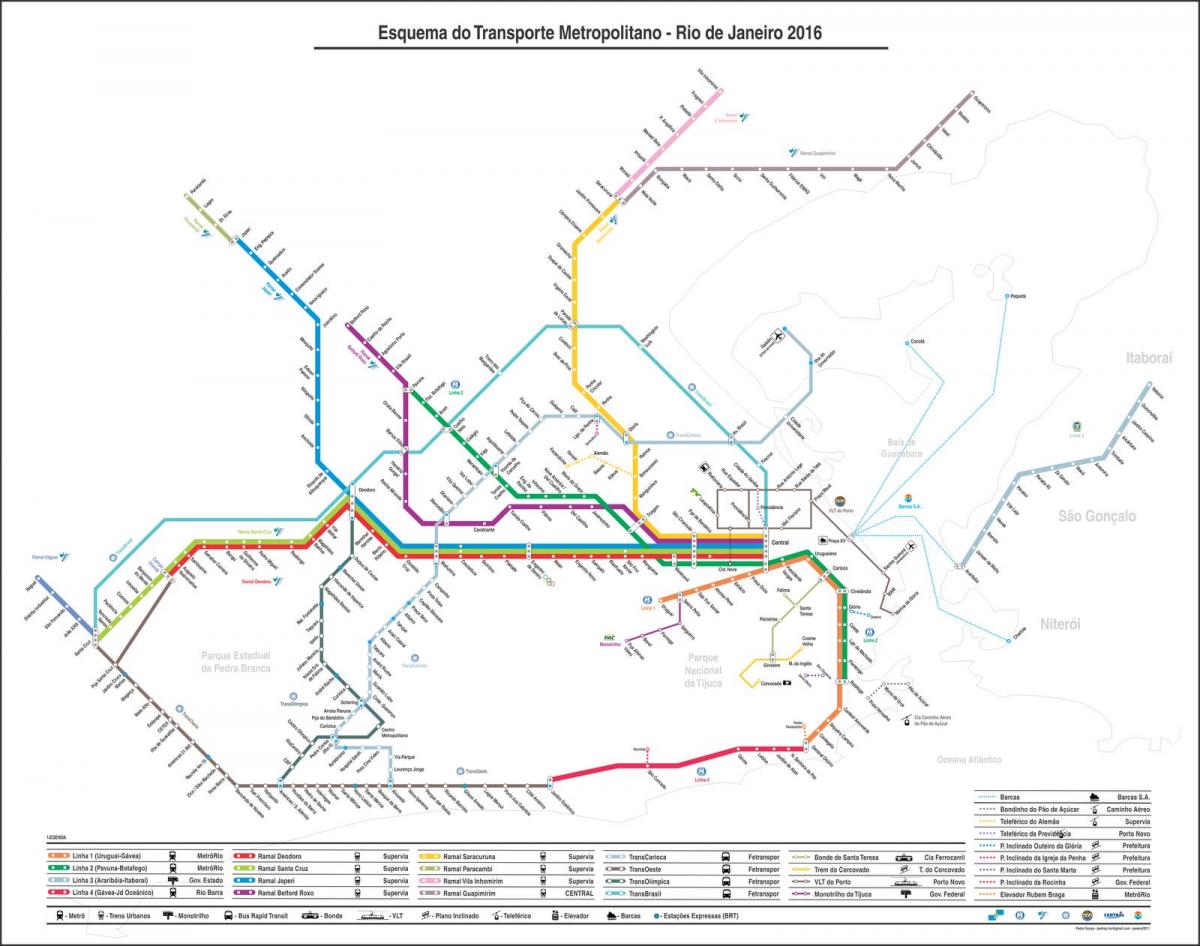 Zemljevid prevoz Rio