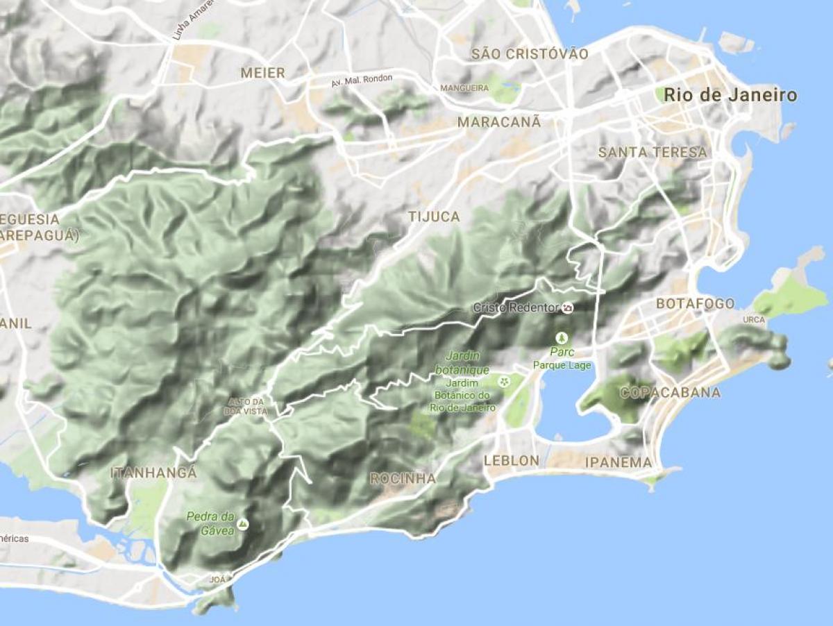 Zemljevid olajšave Rio de Janeiru