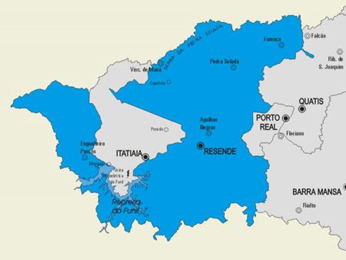 Zemljevid Resende občina