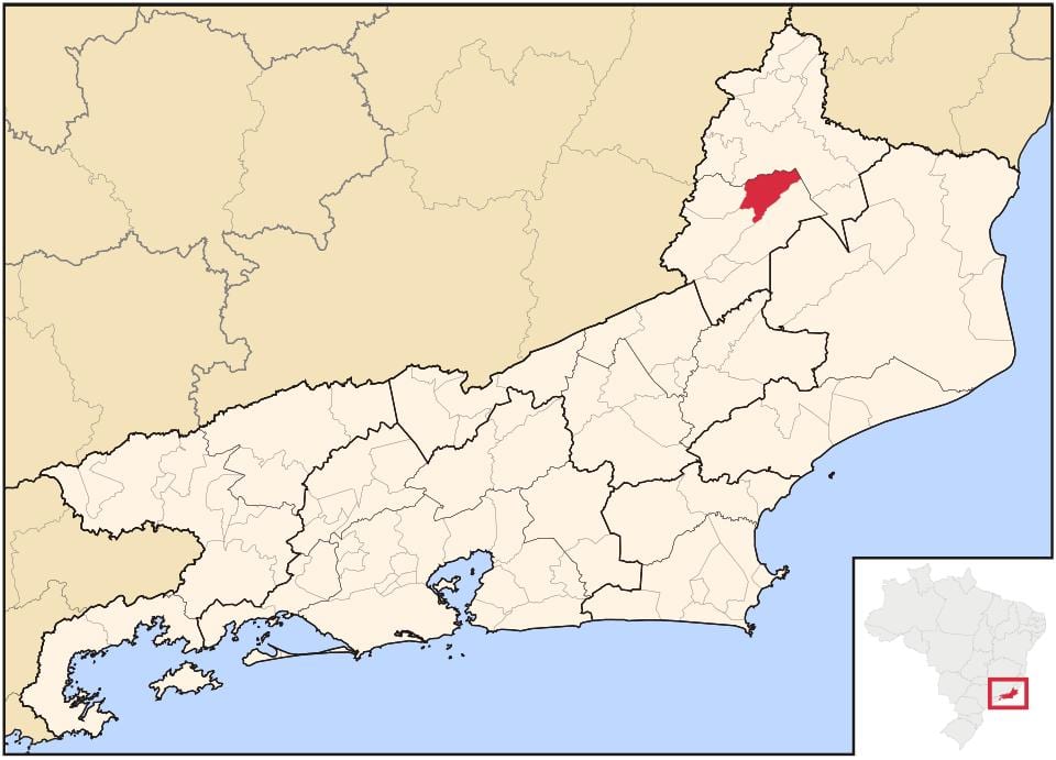 Zemljevid São José de Ubá