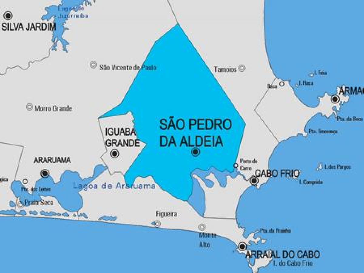 Zemljevid São Pedro da Aldeia občina